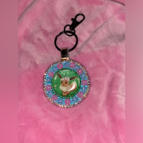 Pokemon Accessories - Pokémon Evee beaded keychain💖